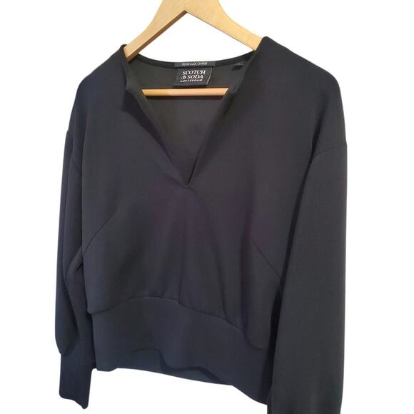 Anthropologie Scotch & Soda Maison Women's V-Neck Sweatshirt  Casual Clean Girl - Picture 4 of 14